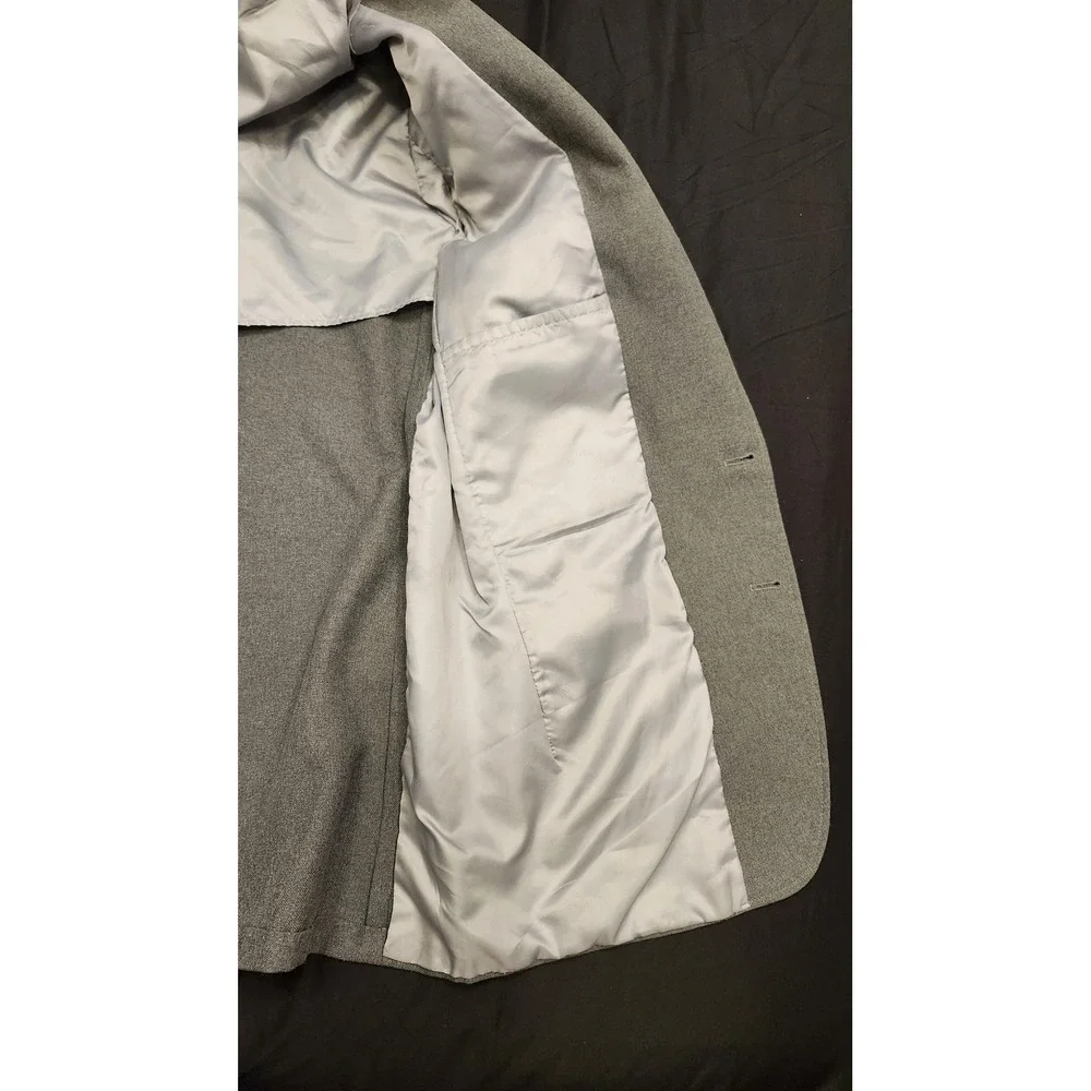 Tiglio Rosso Suit Jacket Vest Mens 46 Gray‎ Super 150s Wool Made Italy Formal